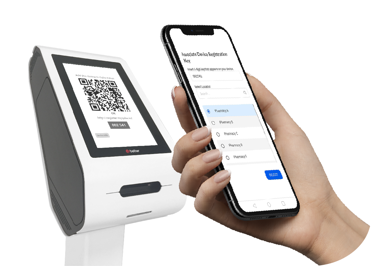 qube register device in one step